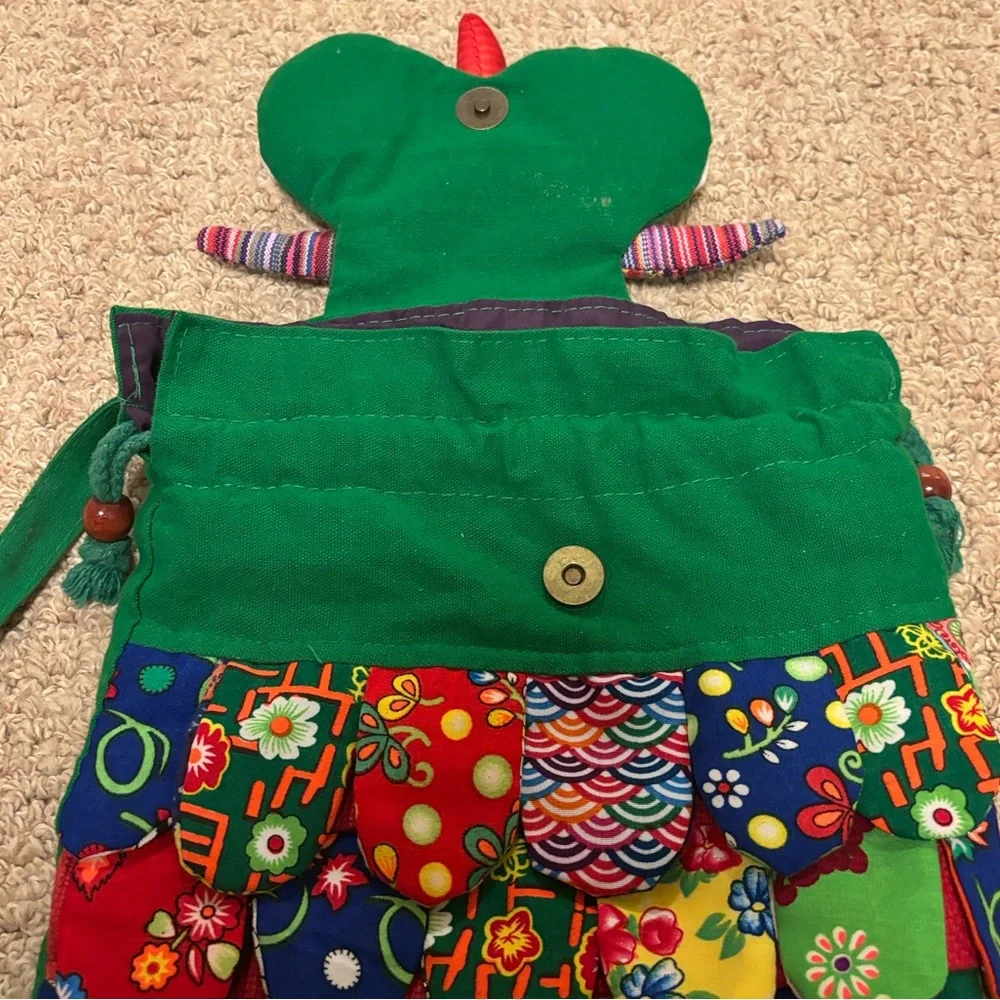 Cute Kids Owl Backpack Bag Colorful Patchwork Novelty Purse Kidcore Whimsical